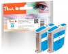 318782 - Peach Twin Pack Ink Cartridge cyan, compatible with No. 13 c*2, C4815AE*2 HP