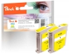 318784 - Peach Twin Pack Ink Cartridge yellow, compatible with No. 13 y*2, C4817AE*2 HP
