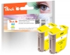318839 - Peach Twin Pack Ink Cartridge yellow, compatible with No. 82XL y*2, C4913A*2 HP