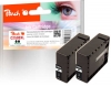 319388 - Peach Twink Pack XL Ink Cartridge black, compatible with PGI-2500XLBK*2, 9254B001 Canon