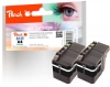 320060 - Peach Twin Pack Ink Cartridge black, compatible with LC-12EBK Brother