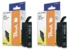 Peach Doppelpack Tintenpatronen schwarz kompatibel zu  Epson T0331BK*2, C13T03314010