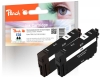 Peach Doppelpack Tintenpatronen schwarz kompatibel zu  Epson T3581, No. 35 bk*2, C13T35814010*2