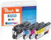 Peach Multipack avec puce, compatible avec  Brother LC-3233VALP