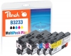 Peach Multipack Plus avec puce, compatible avec  Brother LC-3233