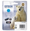 210844 - Origineel inktpatroon cyaan No. 26 c, C13T26124010 Epson