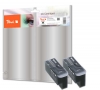 318702 - Peach Twin Pack Cartuccia d'inchiostro nero, compatibile con BJI-201BK, 0946A001 Canon, Xerox, Apple