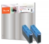 318704 - Peach Twin Pack Cartuccia d'inchiostro ciano, compatibile con BJI-201C, 0947A001 Canon, Xerox, Apple