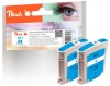 318777 - Peach Twin Pack cartouche d'encre cyan, compatible avec No. 11 c*2, C4836A*2 HP