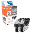 320481 - Peach Doppelpack Tintenpatronen schwarz kompatibel zu LC-3213BK*2 Brother