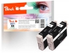 319187 - Peach Twin Pack Ink Cartridges black, compatible with T0711 bk*2, C13T07114011 Epson