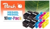 319838 - Peach Pack of 10 Ink Cartridges compatible with No. 934XL, No. 935XL, C2P23A, C2P24A, C2P25A, C2P26A HP