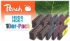 319989 - Peach Pack of 10 Ink Cartridges compatible with No. 950, No. 951, CN049A, CN050A, CN051A, CN052A HP
