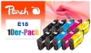 320202 - Peach Pack of 10 Ink Cartridges compatible with No. 18, C13T18064010 Epson