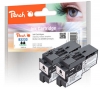 320990 - Peach Twin Pack Ink Cartridge black, compatible with LC-3233BK Brother